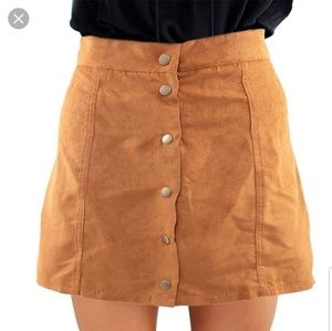 Brandy Melville Mini Suede Skirt